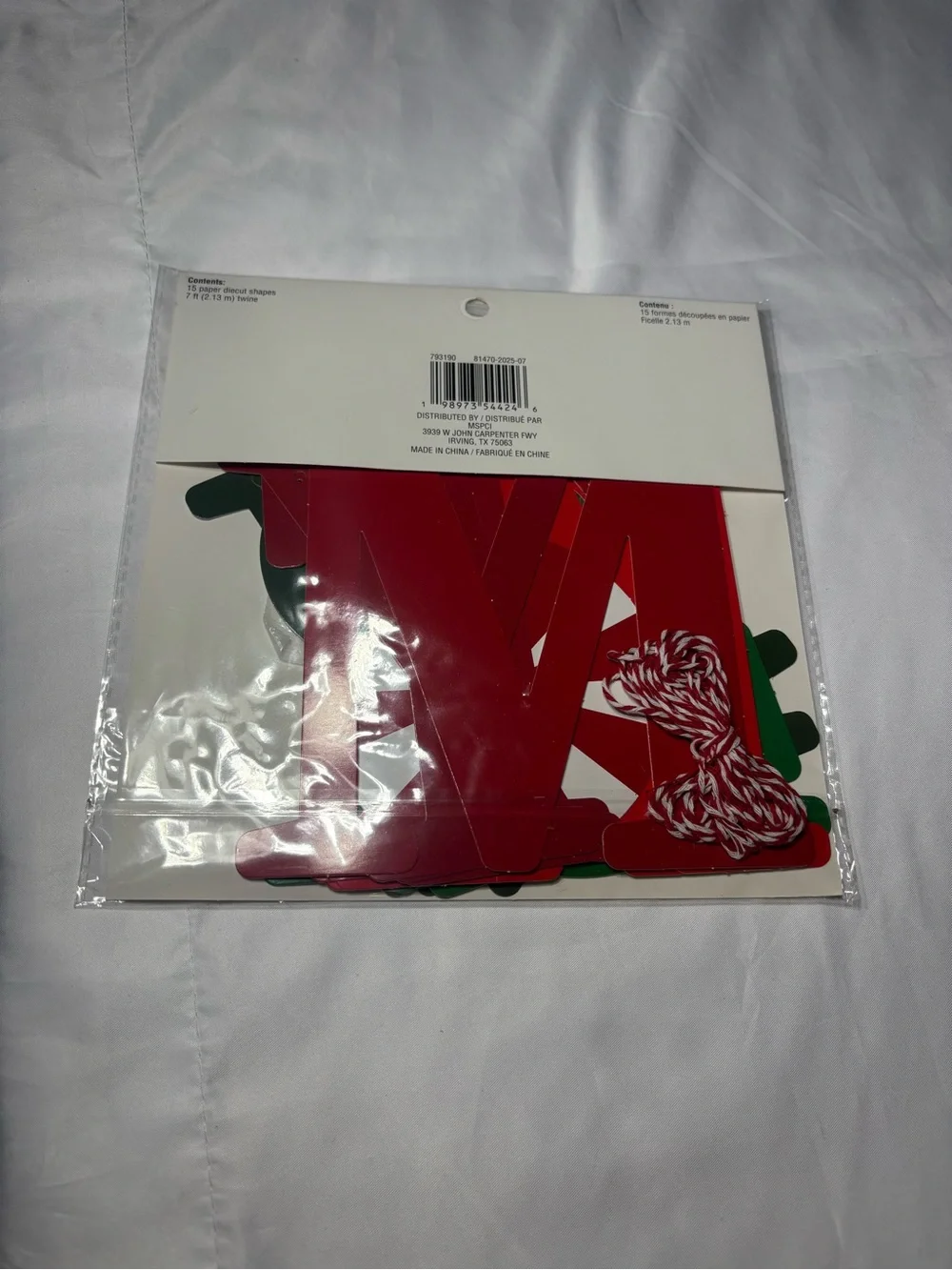 New Celebrate It Holiday 'Merry Christmas' Garland in Red & Green